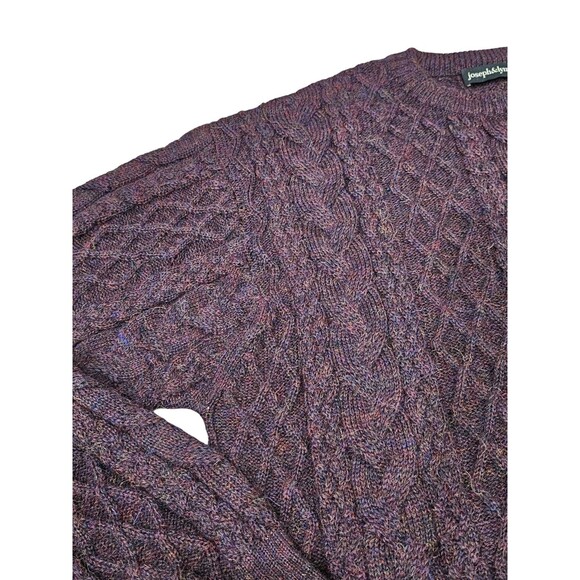 Joseph & Lyman 100% Alpaca Sweater Mens M Fisherman Aran Crewneck Pullover Cable - Picture 10 of 13